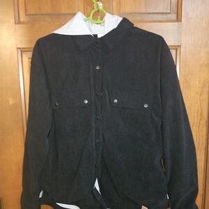 Little Bipsy Black Corduroy Hooded Jacket